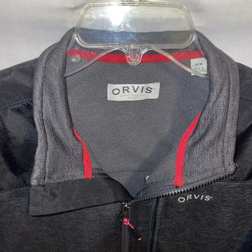 Orvis Mens Active Jacket Size Medium Gray Athleisure Outdoors Fishing